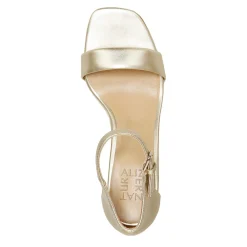 Heeled Sandals*Naturalizer Women's , Rayner Sandal Champagne Deerskin