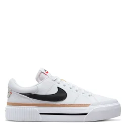 Fashion & Street*Nike Women's , Court Legacy Lift Platform Sneaker White/Black- Hemp