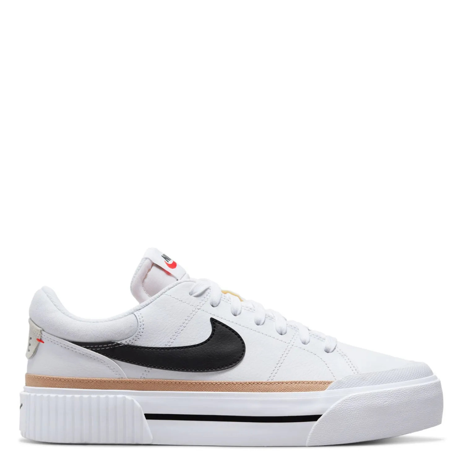 Fashion & Street*Nike Women's , Court Legacy Lift Platform Sneaker White/Black- Hemp
