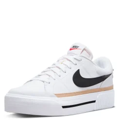 Fashion & Street*Nike Women's , Court Legacy Lift Platform Sneaker White/Black- Hemp