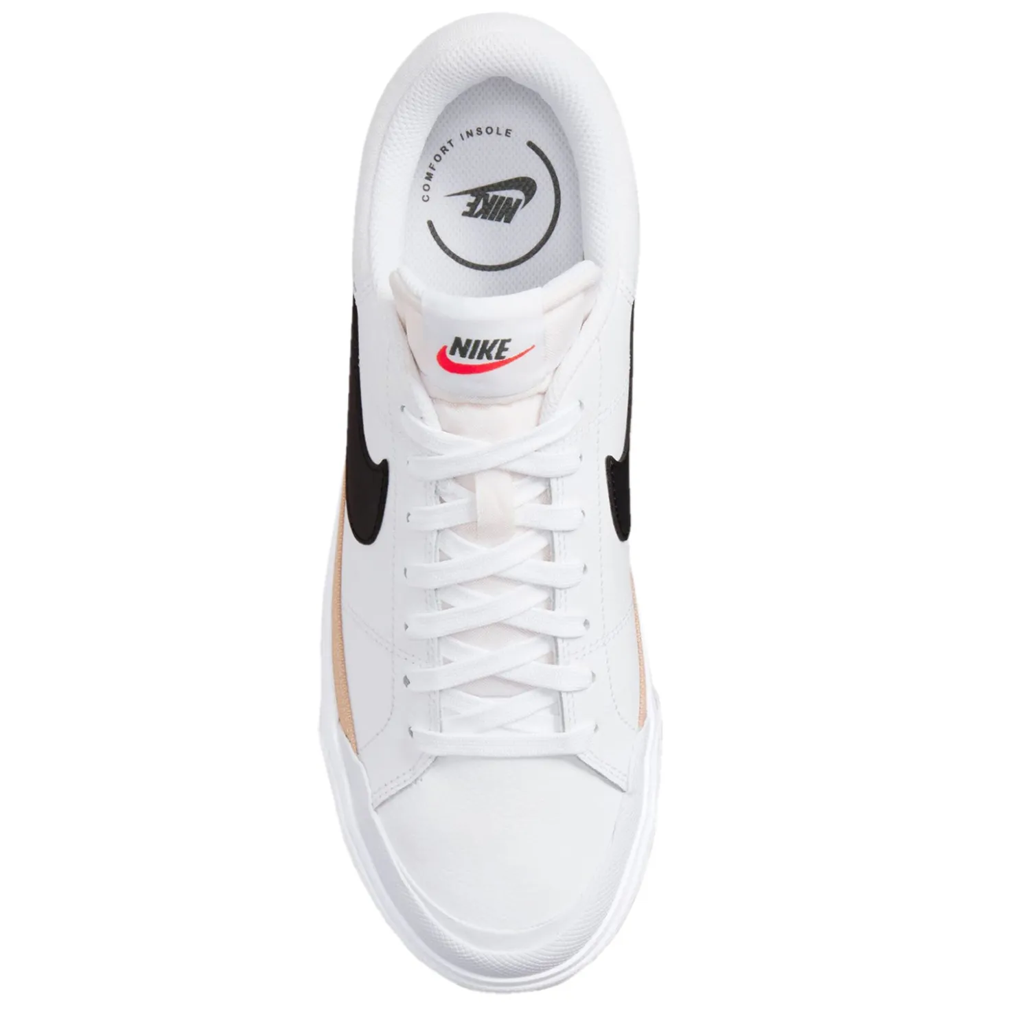 Fashion & Street*Nike Women's , Court Legacy Lift Platform Sneaker White/Black- Hemp