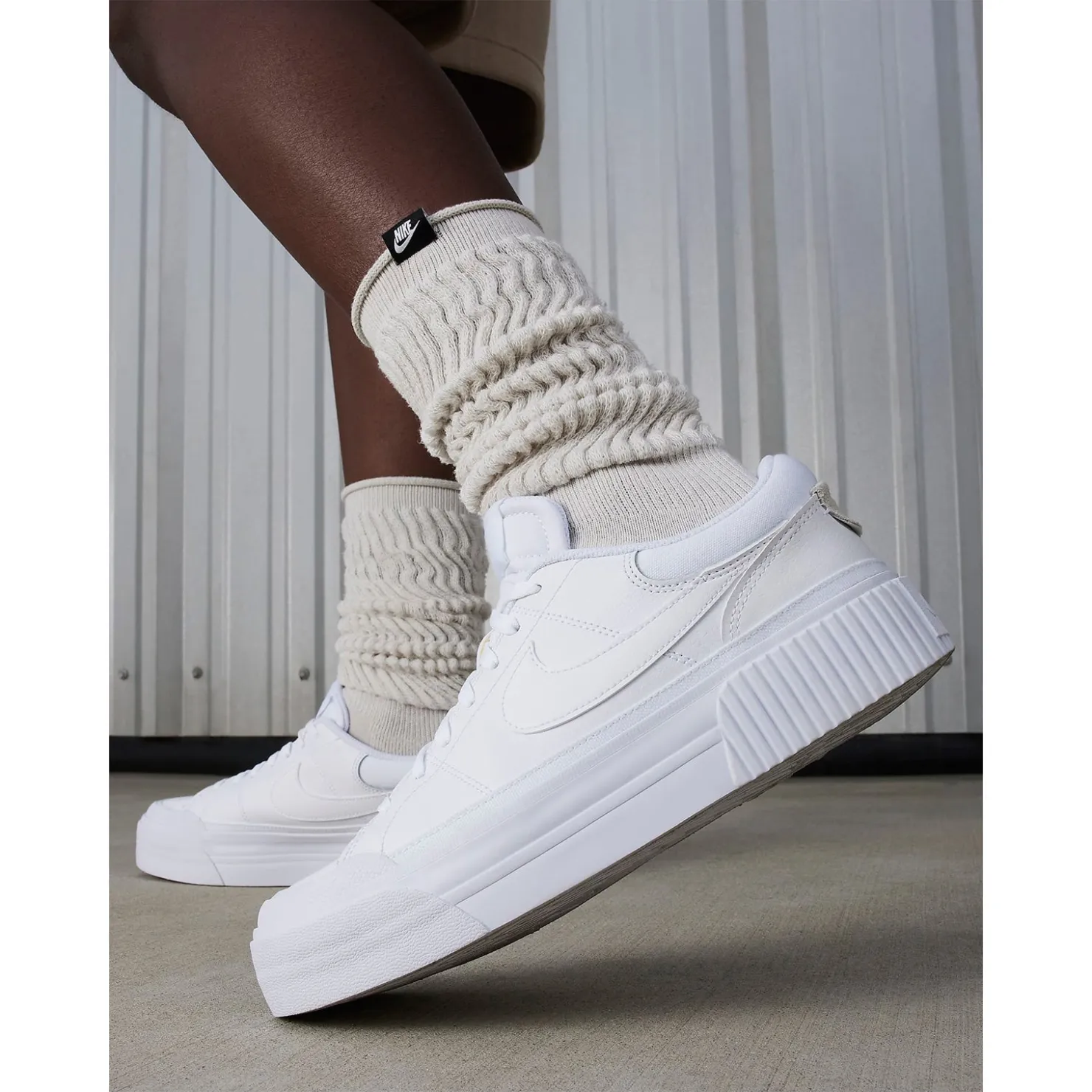 Fashion & Street*Nike Women's , Court Legacy Lift Platform Sneaker White/White/White