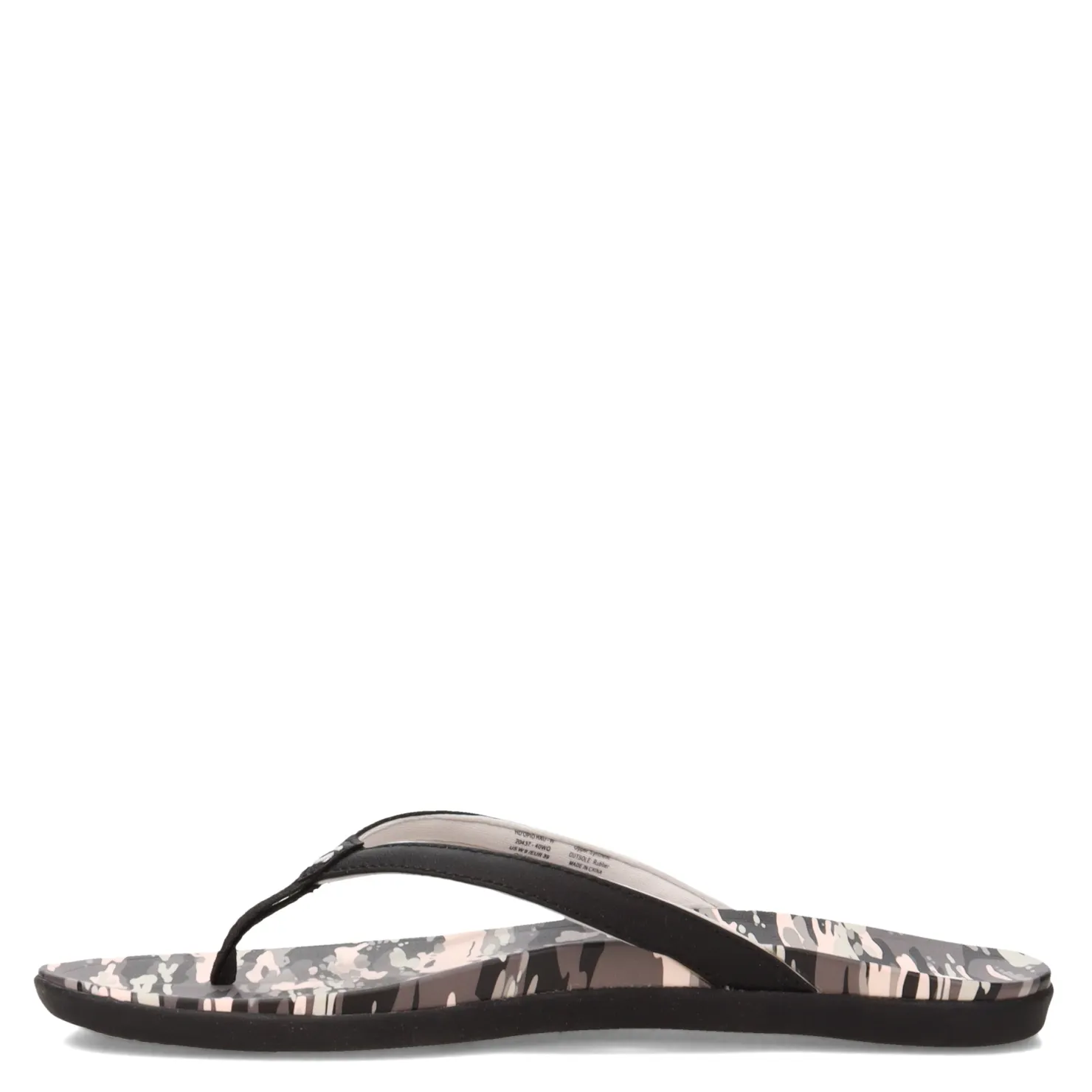 Flip Flops*OluKai Women's , Ho'opio Hau Sandal Black Camo