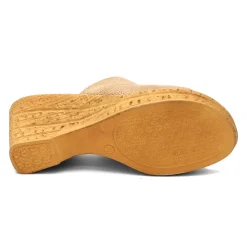 Wedges*Onex Women's , Christina Sandal Beige Tan