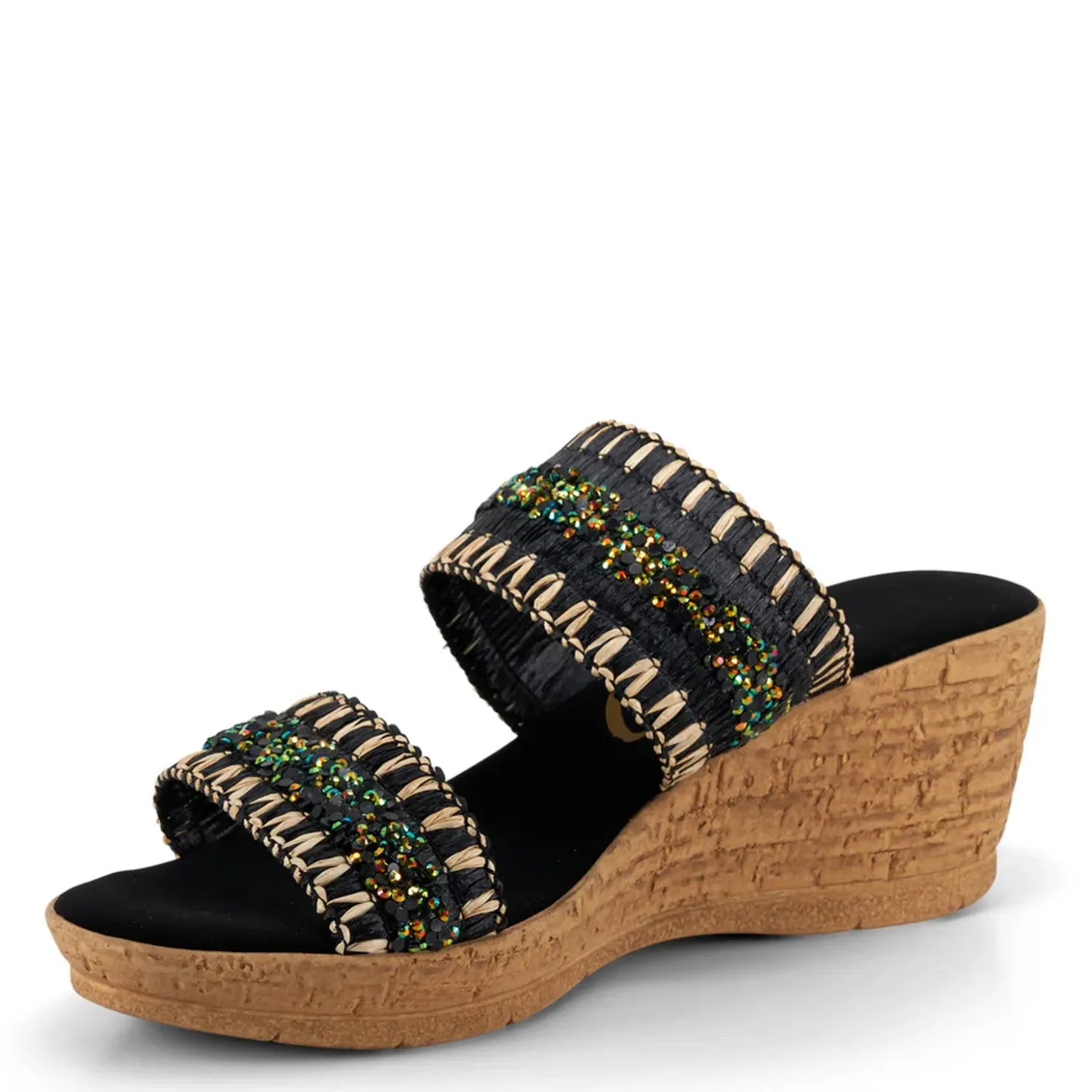 Wedges*Onex Women's , Cute Sandal Black