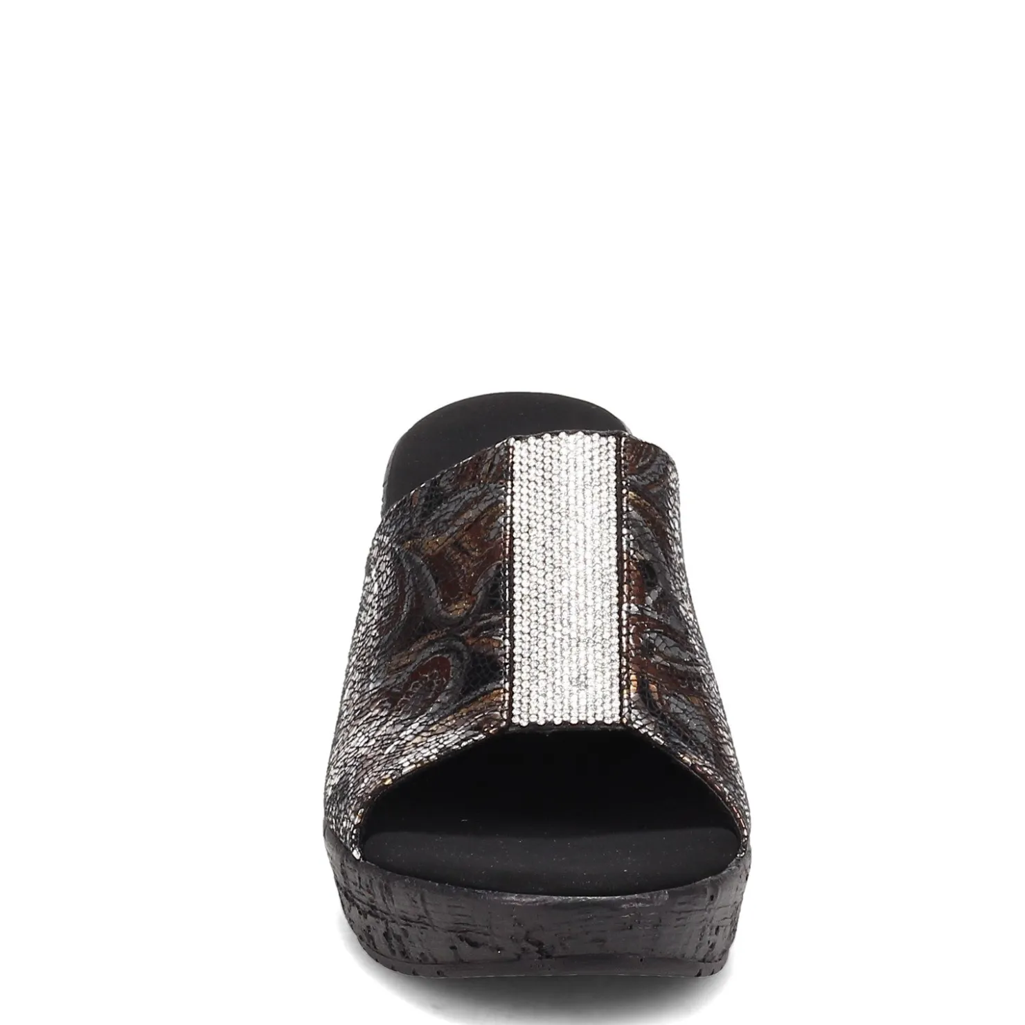 Wedges*Onex Women's , Danica Sandal Black Stretch