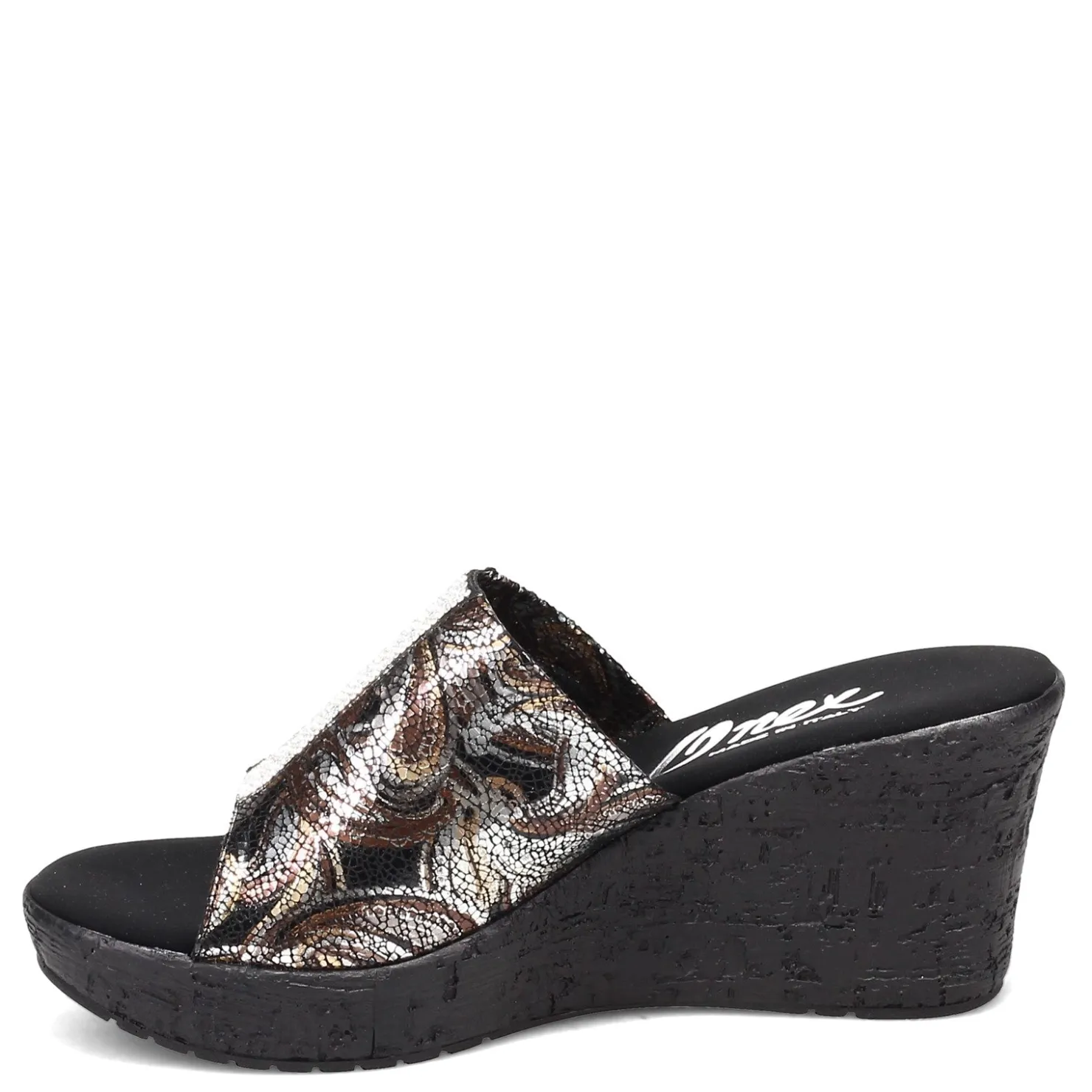 Wedges*Onex Women's , Danica Sandal Black Stretch