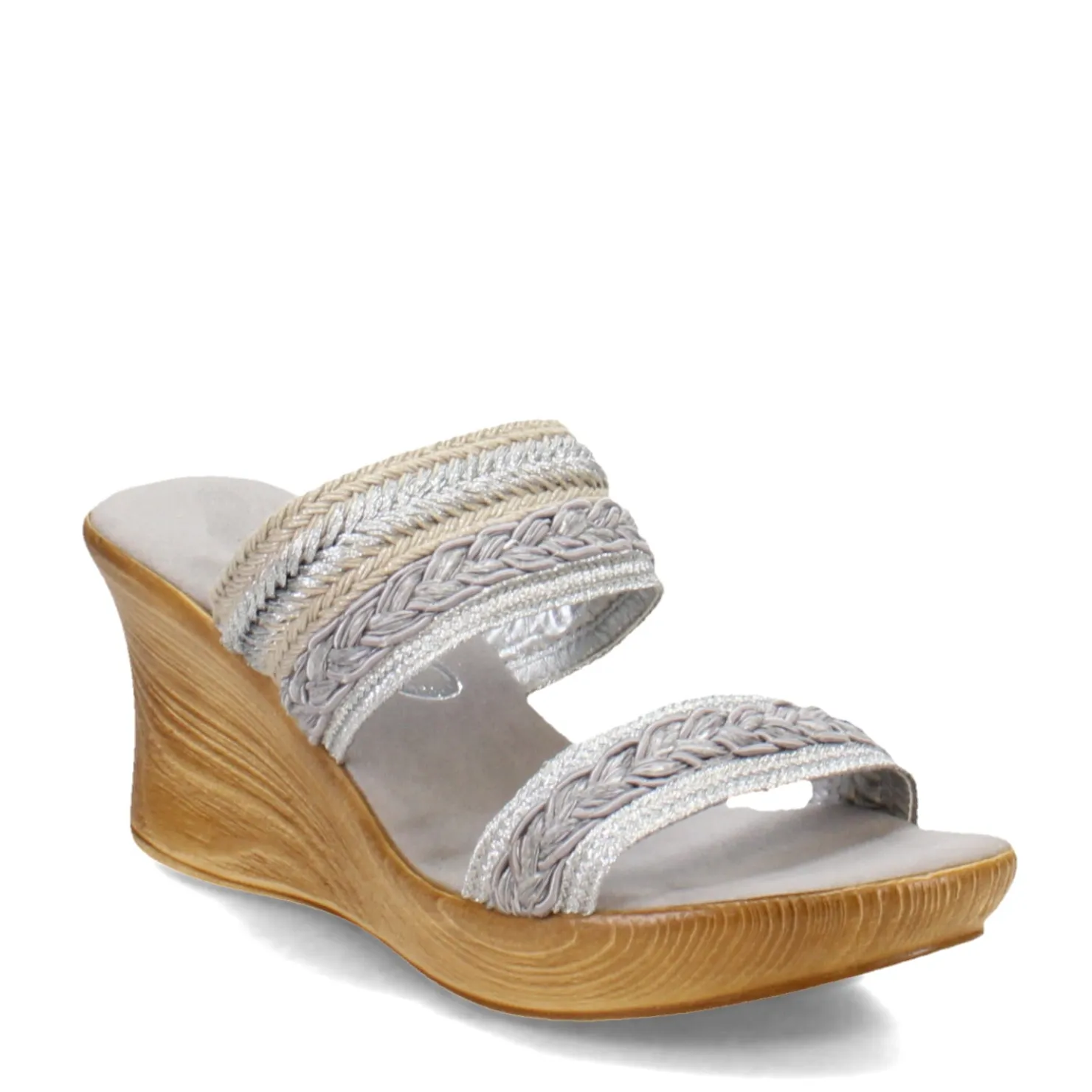 Wedges*Onex Women's , Tabitha Sandal Silver Mix