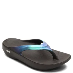 Flip Flops*OOFOS Women's , OOlala Luxe Sandal Blue Multi