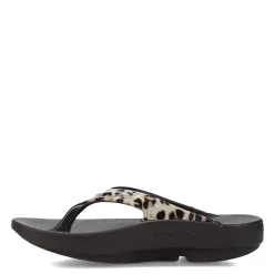 Flip Flops*OOFOS Women's , OOlala Sandal Cheetah