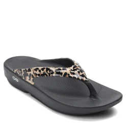 Flip Flops*OOFOS Women's , OOlala Sandal Leopard