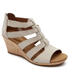 Wedges*Rockport Women's , Briah Gladiator Sandal Taupe Medium
