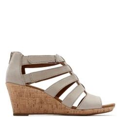 Wedges*Rockport Women's , Briah Gladiator Sandal Taupe Medium