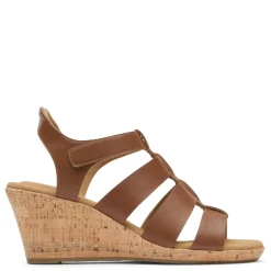Wedges*Rockport Women's , Briah Gladiator Sandal Tan