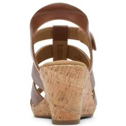 Wedges*Rockport Women's , Briah Gladiator Sandal Tan