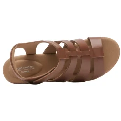 Wedges*Rockport Women's , Briah Gladiator Sandal Tan