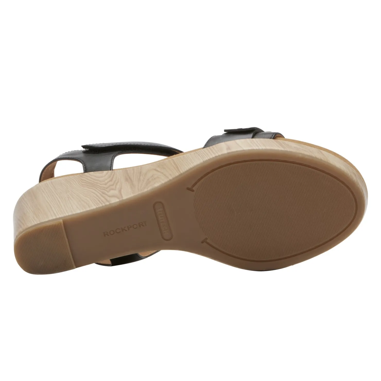 Wedges*Rockport Women's , Briah II Two Band Sandal Black