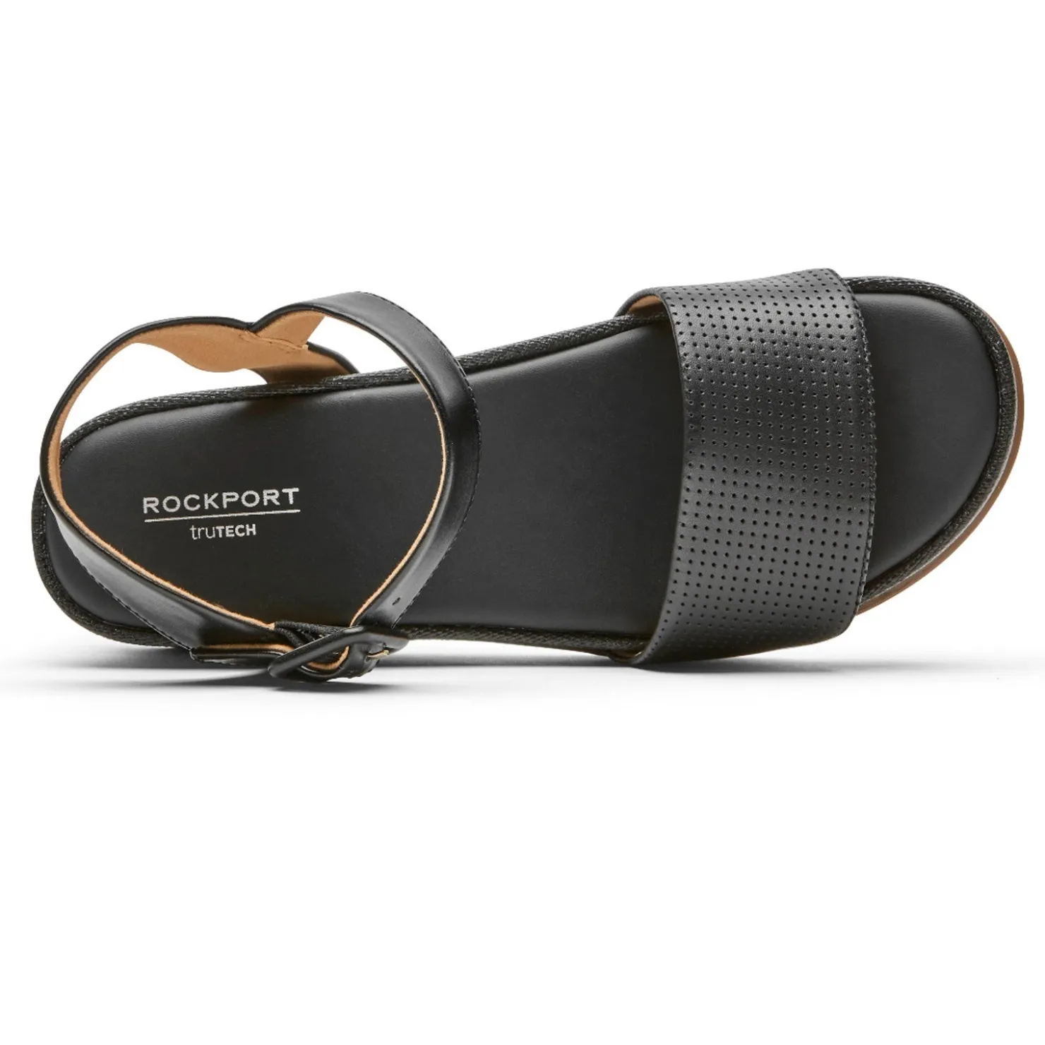 Wedges*Rockport Women's , Delanie Sandal Black