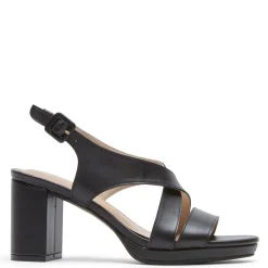 Heeled Sandals*Rockport Women's , Tabitha Sling Sandal Black