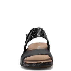 Wedges*Romika Women's , Fidschi 67 Sandal Black Snake Print