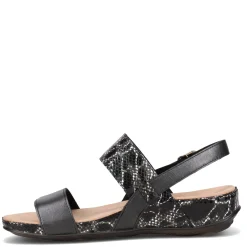 Wedges*Romika Women's , Fidschi 67 Sandal Black Snake Print