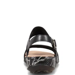 Wedges*Romika Women's , Fidschi 67 Sandal Black Snake Print