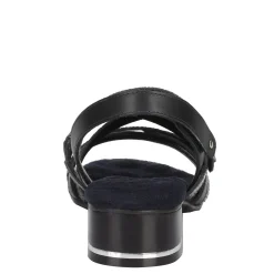 Heeled Sandals*Ros Hommerson Women's , Breeze Sandal Black Pebble Patent Leather