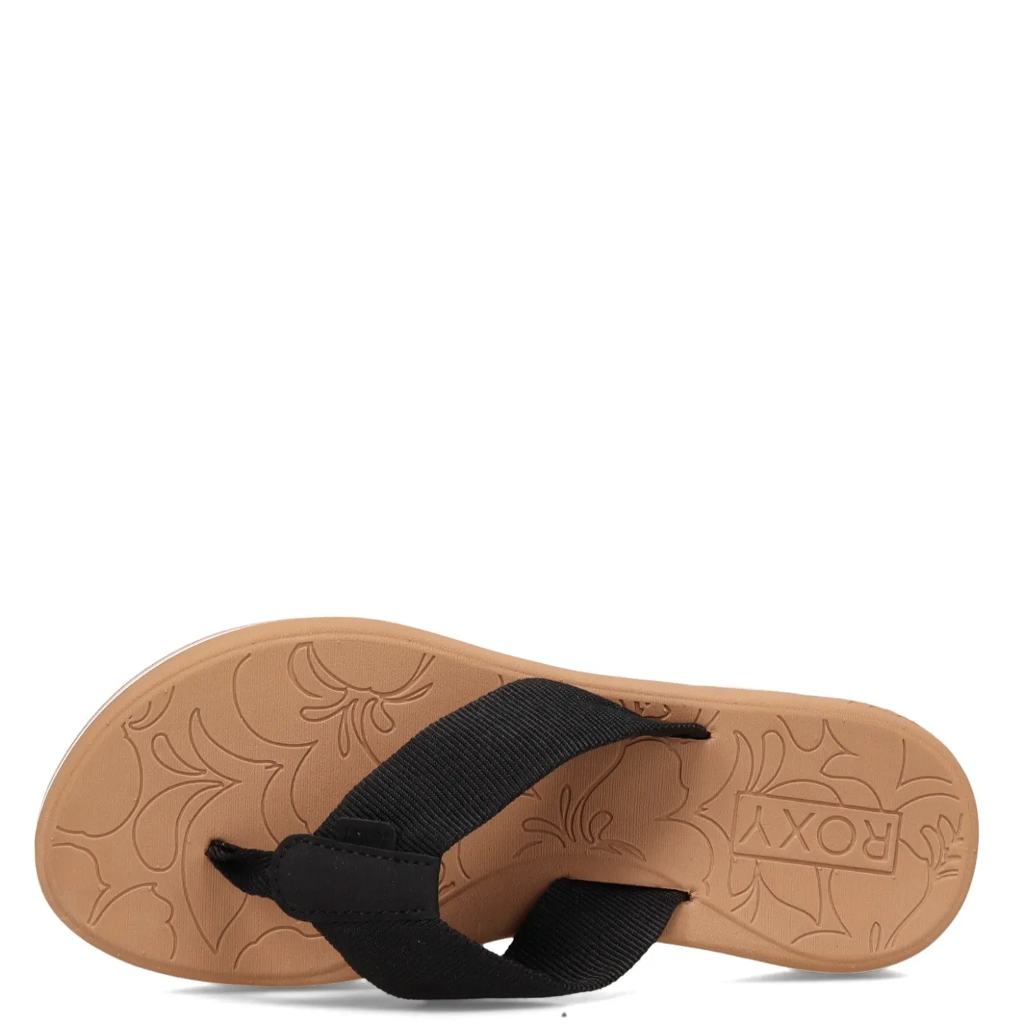 Flip Flops*Roxy Women's , Colby Hi Flip Flop Black Tan