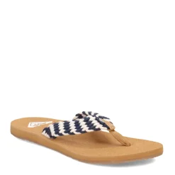 Flip Flops*Roxy Women's , Porto III Sandal Navy White