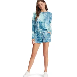 Tops*Roxy Women's , Sunshine Spirit Tie-Dye Top Blue Multi