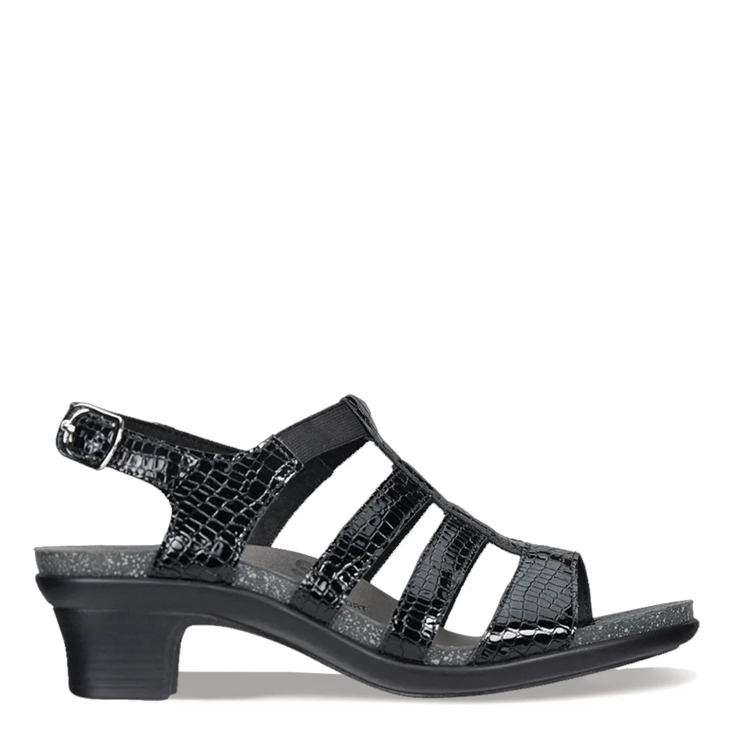 Heeled Sandals*SAS Women's , Allegro Sandal Black Croc