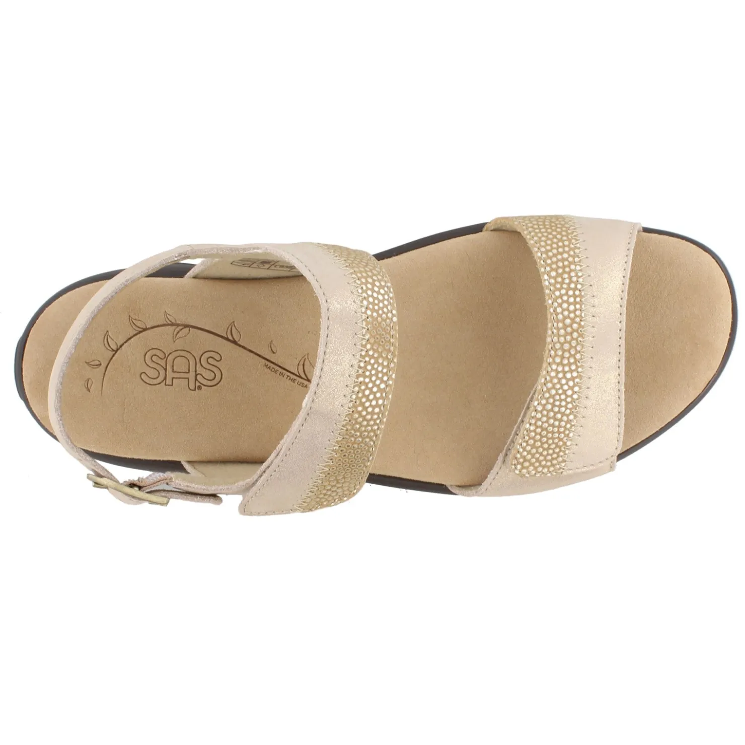 Heeled Sandals*SAS Women's , Nudu Sandal Gold