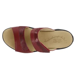 Footbed Sandals*SAS Women's , Nudu Slide Sandal Ruby
