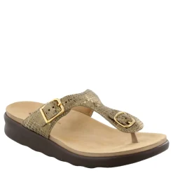 Footbed Sandals*SAS Women's , Sanibel T-Strap Slide Sandal Olive