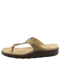 Footbed Sandals*SAS Women's , Sanibel T-Strap Slide Sandal Olive