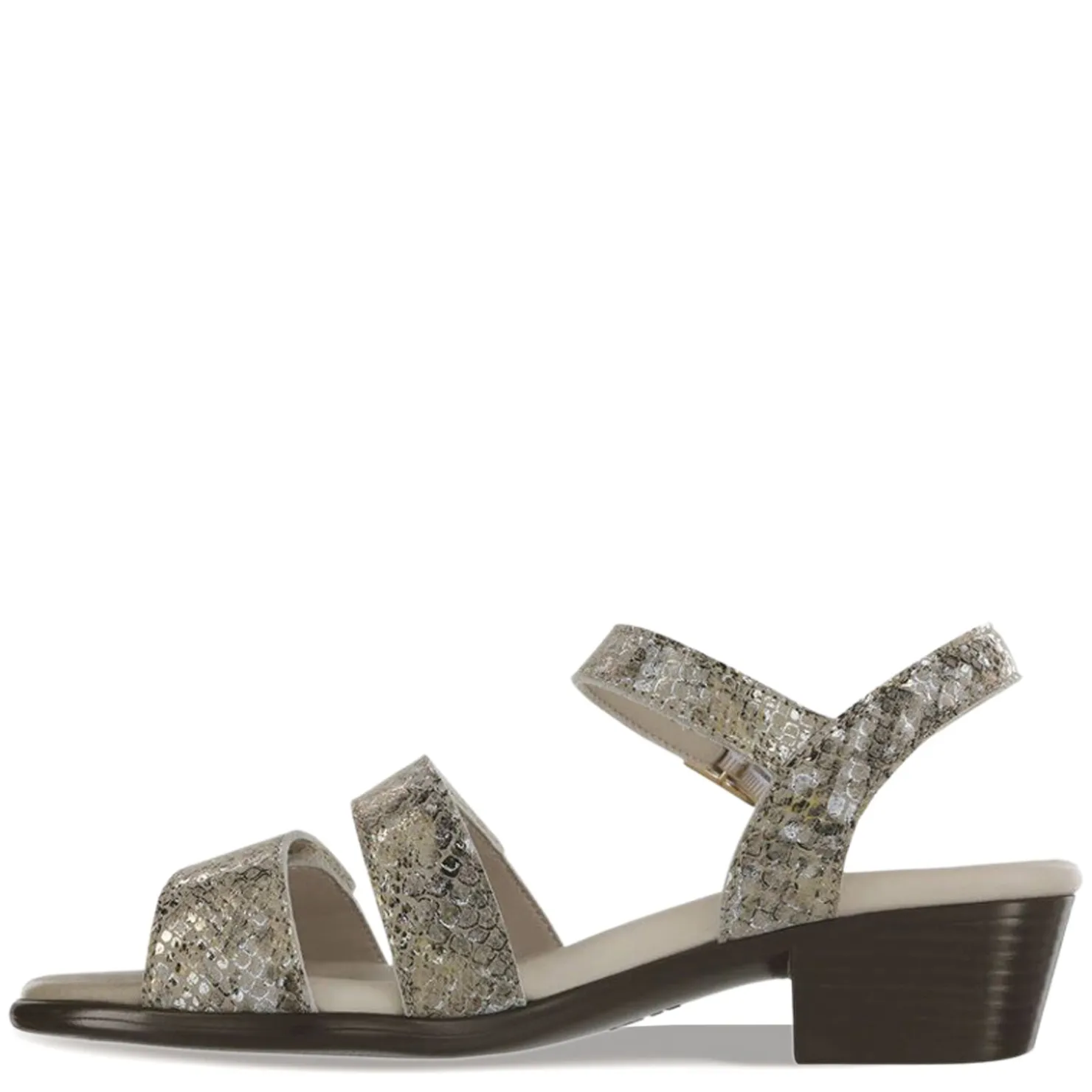Heeled Sandals*SAS Women's , Savanna Sandal Gold Snake