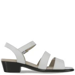 Heeled Sandals*SAS Women's , Savanna Sandal White Lizard Print