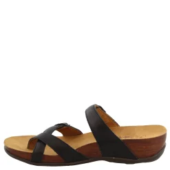 Footbed Sandals*SAS Women's , Shelly Toe Loop Slide Sandal Black
