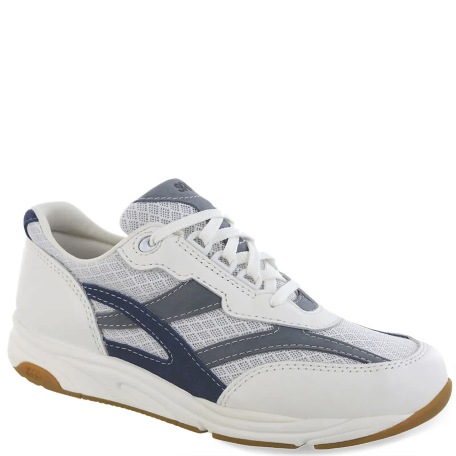 Walking*SAS Women's , Tour Mesh Sneaker White Blue Multi