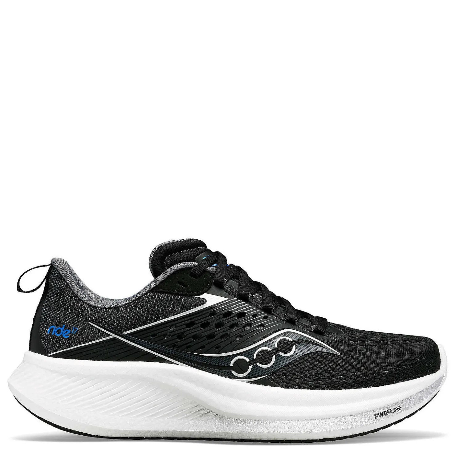Running*Saucony Women's , Ride 17 Running Shoe - Wide Width Black/White