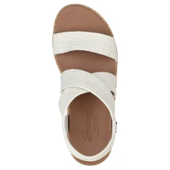 Wedges*Skechers Women's , Arch Fit Beverlee - Love Stays Sandal White