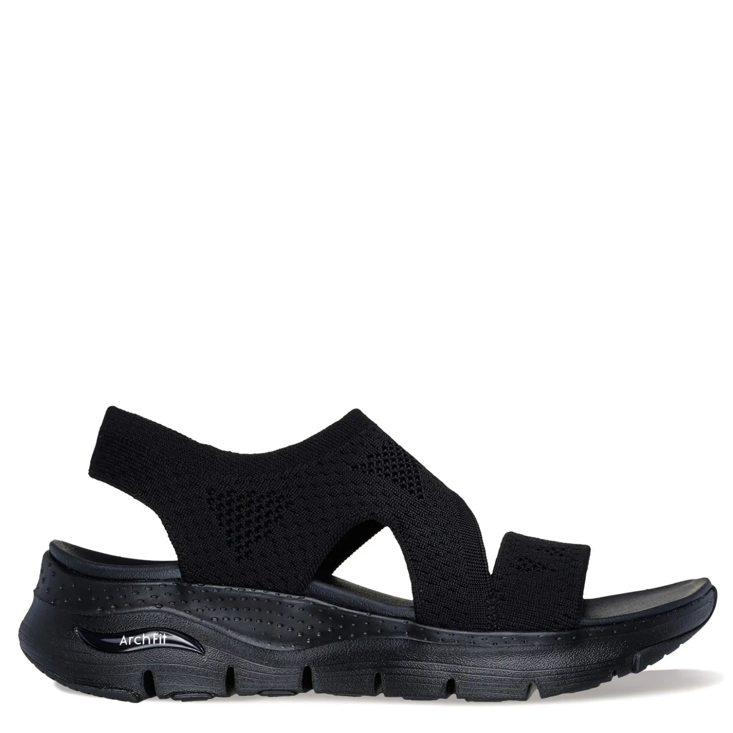 Wedges*Skechers Women's , Arch Fit - Brightest Day Sandal Solid Black