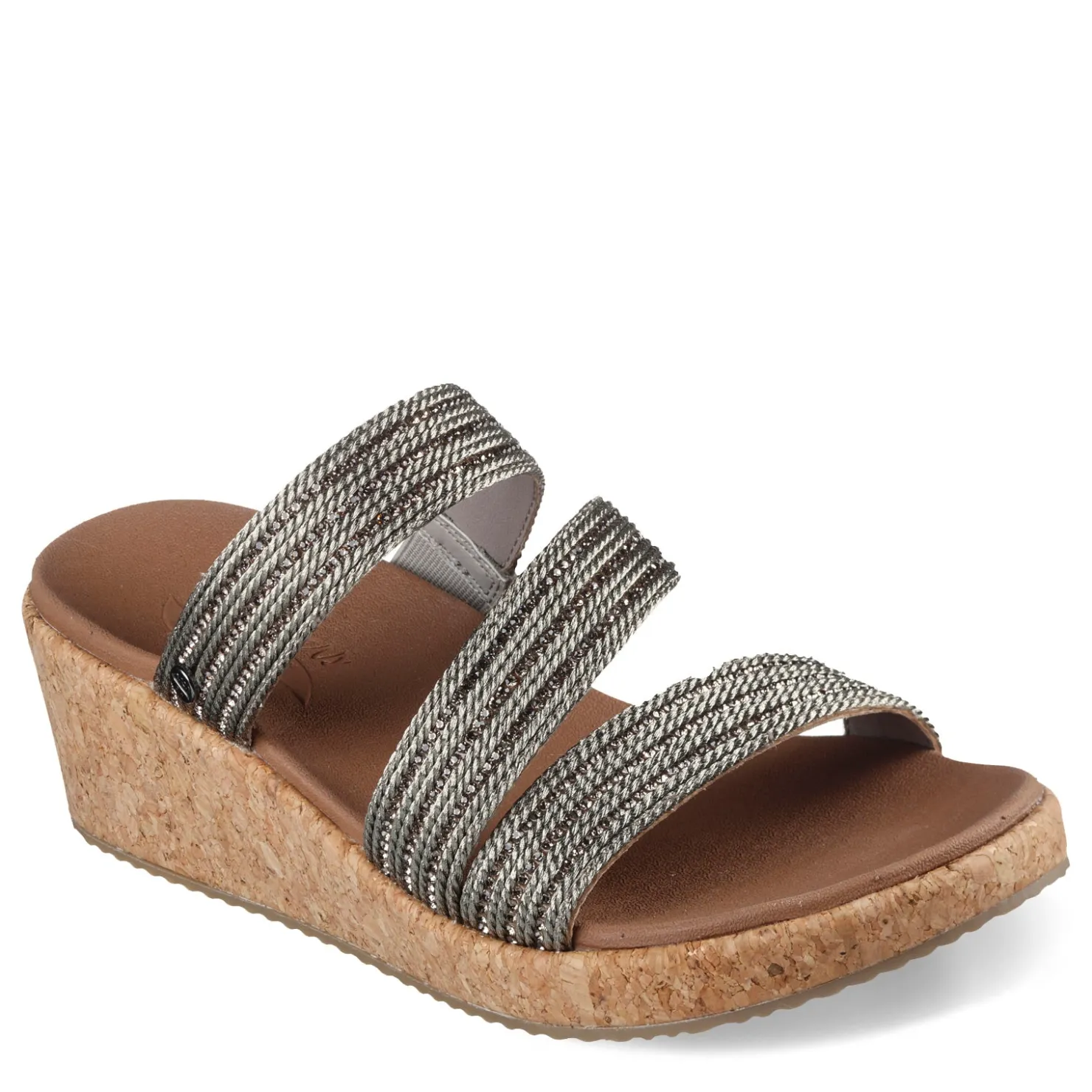 Wedges*Skechers Women's , Arch Fit Beverlee - Always Classy Sandal Pewter