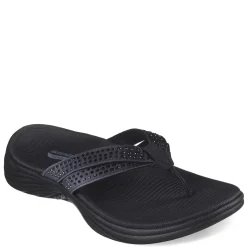 Flip Flops*Skechers Women's , Arch Fit Radiance - Mesmerize Sandal Black