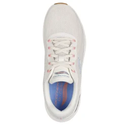 Walking*Skechers Women's , Arch Fit 2.0 - Rich Vision Sneaker Natural/Light Blue/Neon