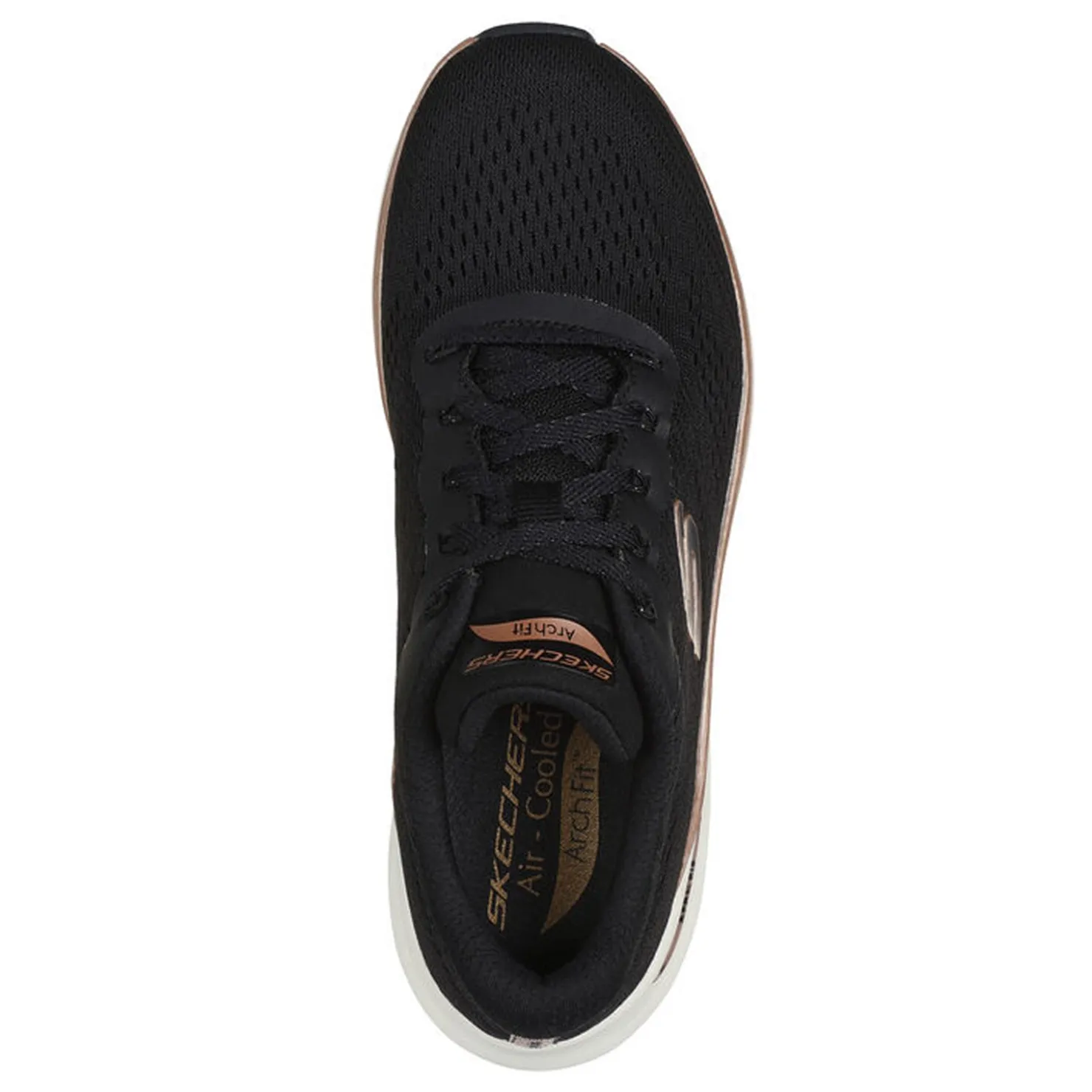 Walking*Skechers Women's , Arch Fit 2.0 - Glow The Distance Sneaker Black/Rose Gold