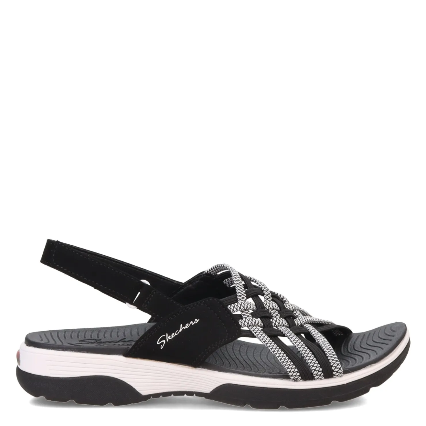 Outdoor & Hiking*Skechers Women's , Arch Fit Reggae Sport Sandal Black/White