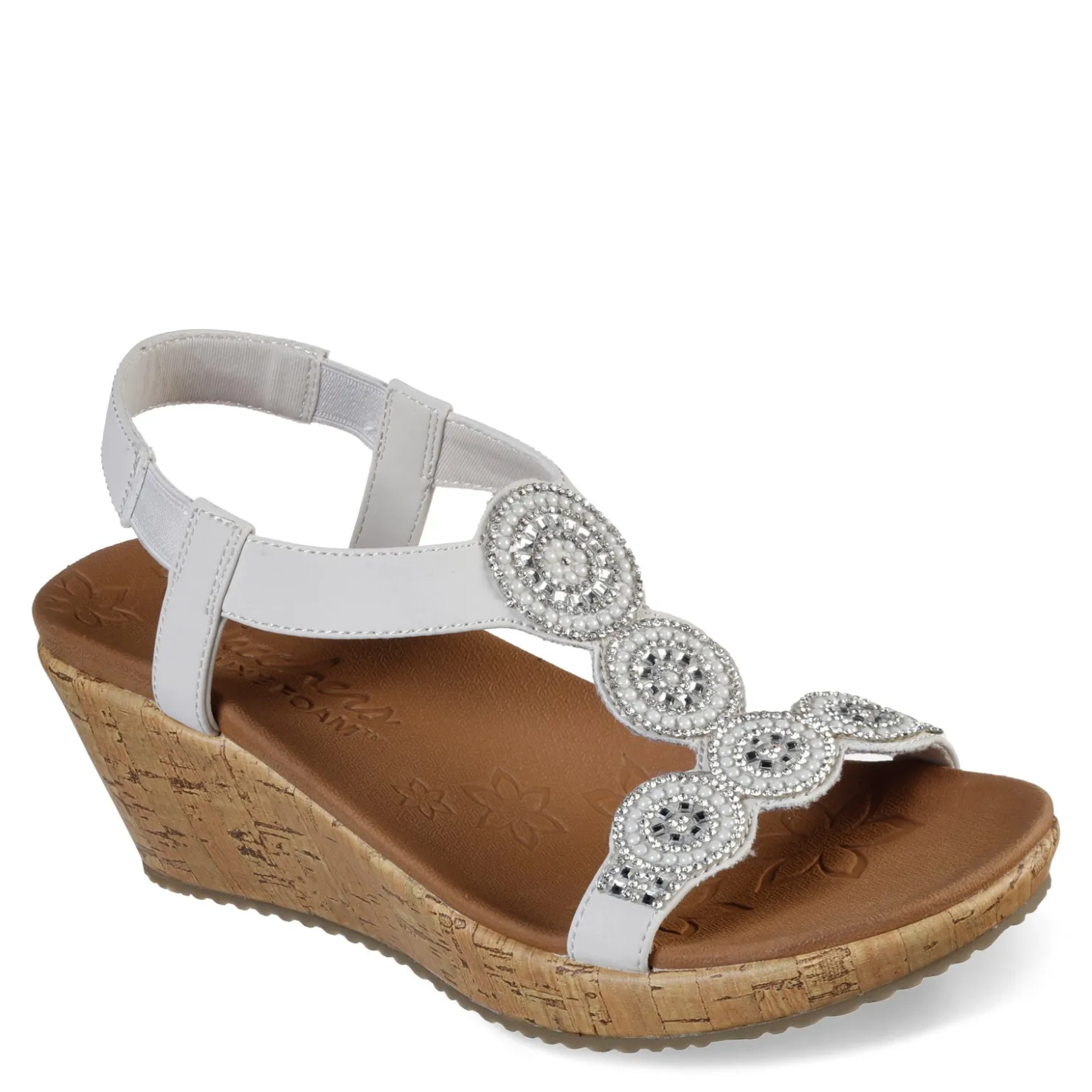 Wedges*Skechers Women's , Beverlee - Date Glam Sandal Off White