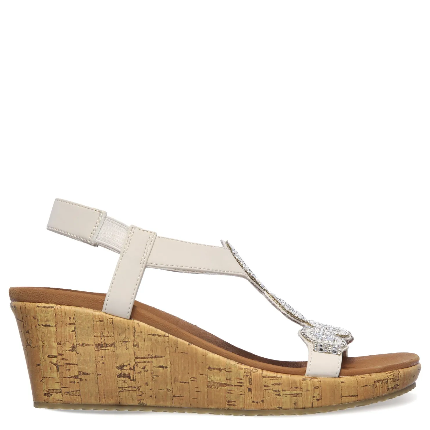 Wedges*Skechers Women's , Beverlee - Date Glam Sandal Off White