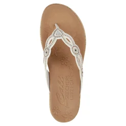 Wedges*Skechers Women's , Beverlee - Happy Charmer Sandal Off White